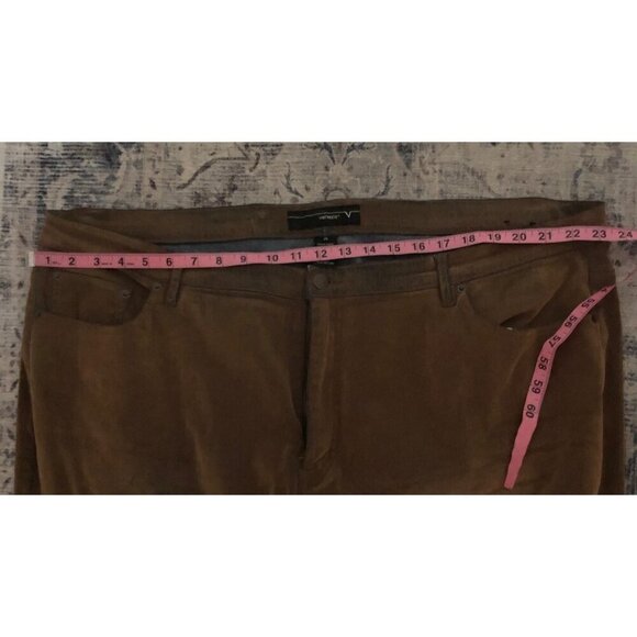 Women's Venezia Plus Size Suede Feeling Brown Distressed Size 26 Pant - Picture 4 of 8